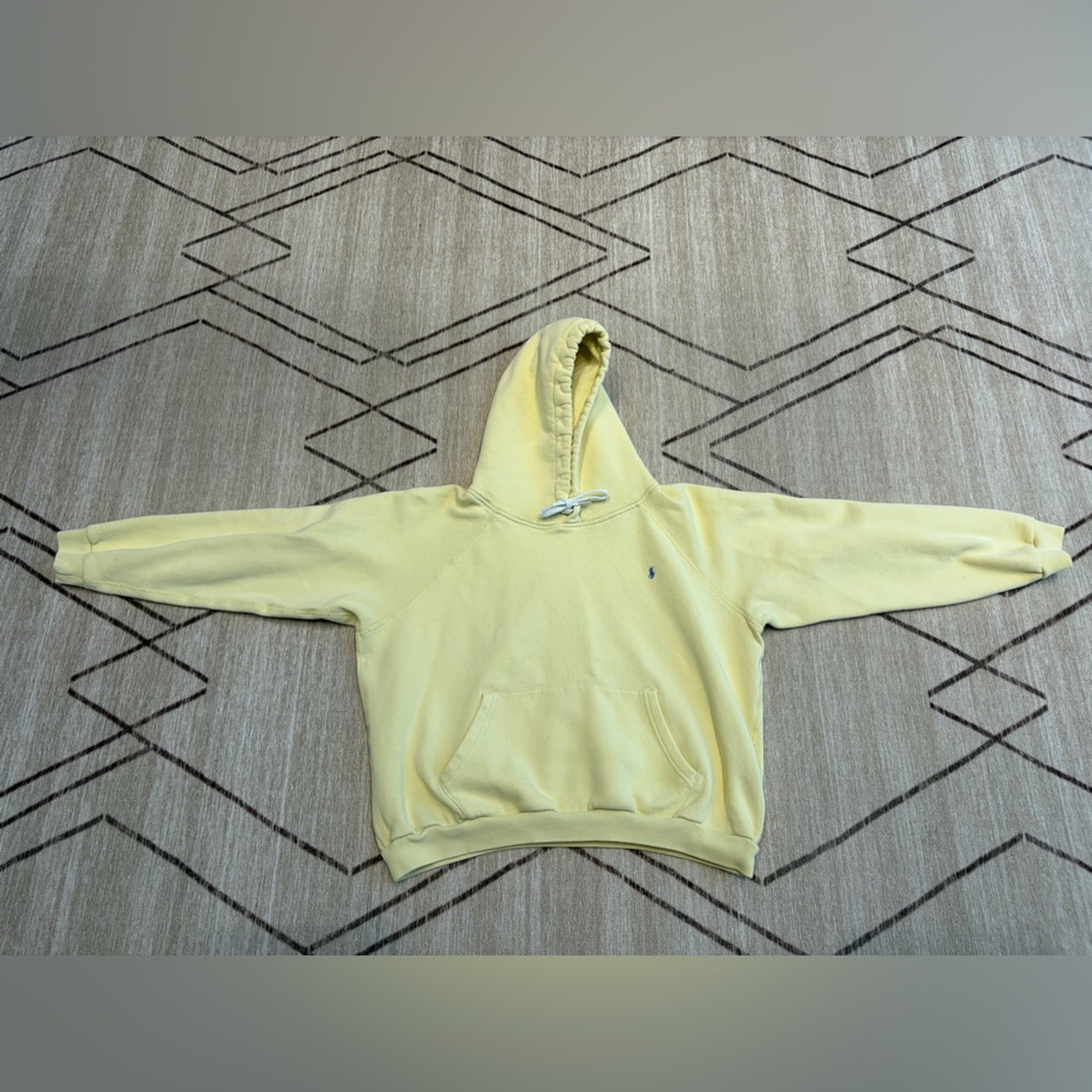 Polo Ralph Lauren Butter Yellow Pony Hoodie XL Shrunken Fit